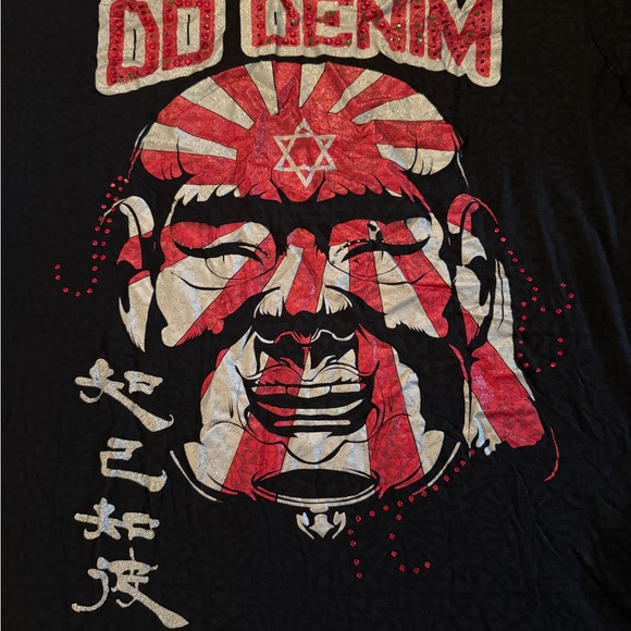 Do Denim T Shirt Rhinestone - Picture 2 of 4